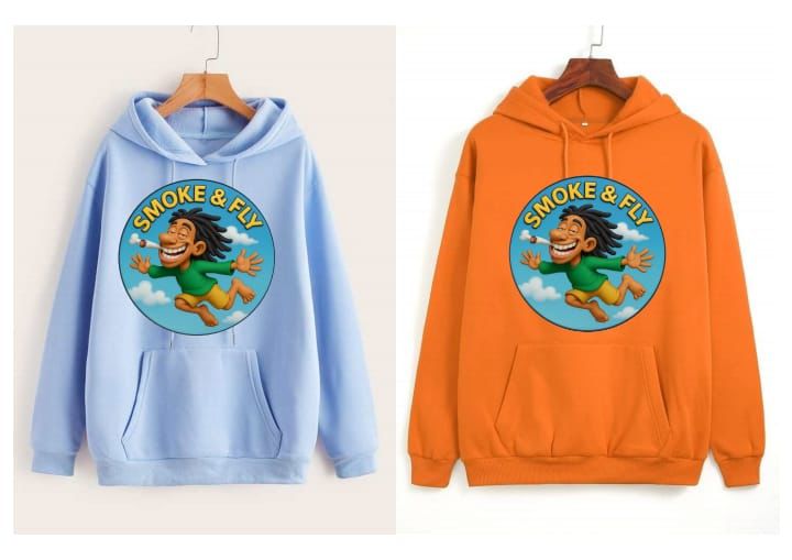 Smoke & Fly Logo Hoodie | Cartoon Streetwear Sweatshirt
